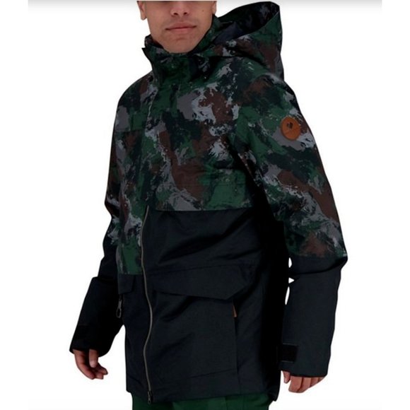 NWT Obermeyer Density Camouflage/Color Block HydroBlock Sport Ripstop-Weave Coat - Picture 3 of 11